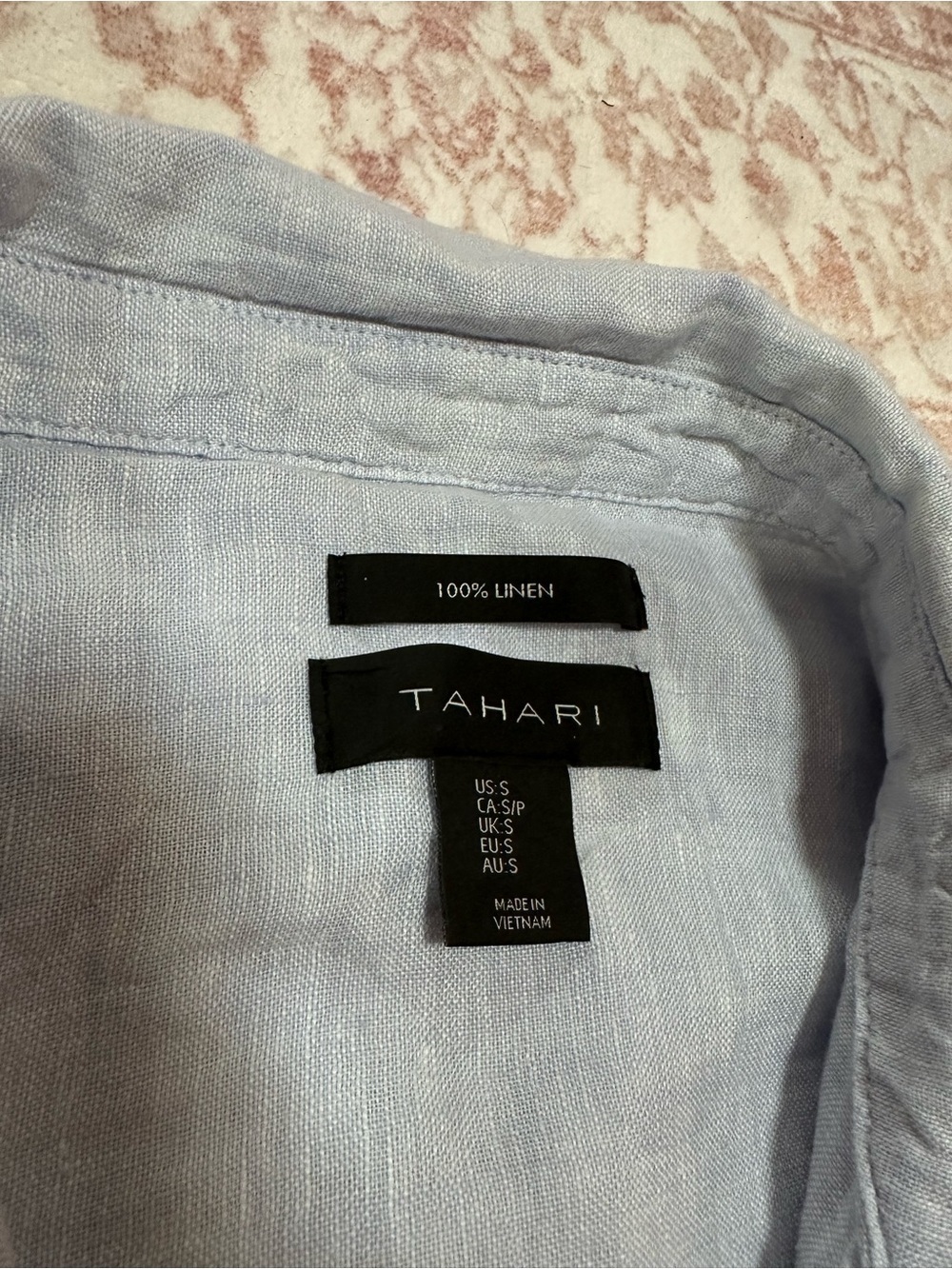 100% Linen 🦋 Tahari Buttoned Long Top - Picture 3 of 10